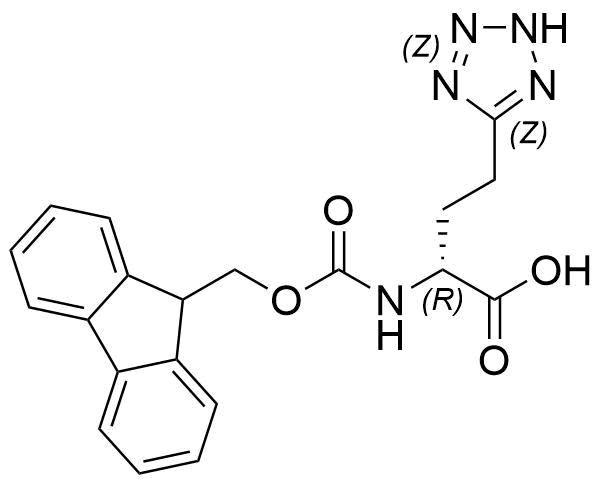 Structure of (R)-2-(FMOC-AMINO)-4-(1H-TETRAZOL-5-YL)BUTANOICACID